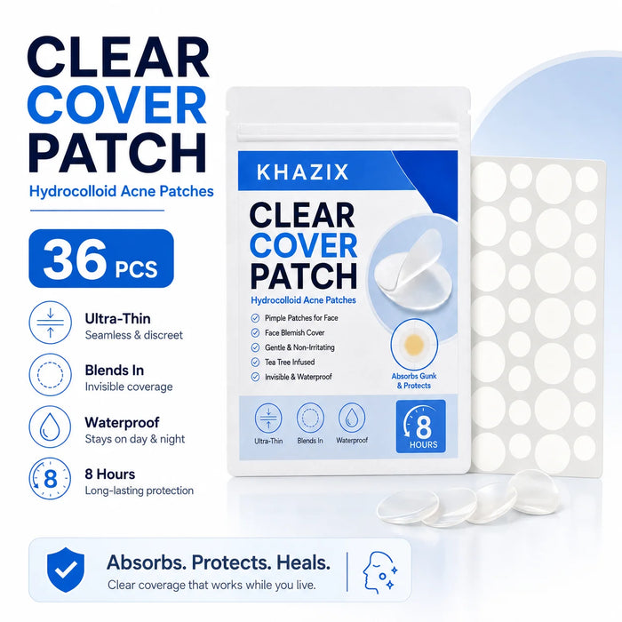 36pcs Transparent Pimple Patches Hydrocolloid Acne Spot Stickers, Invisible Blemish Cover Patch, Waterproof Face Care